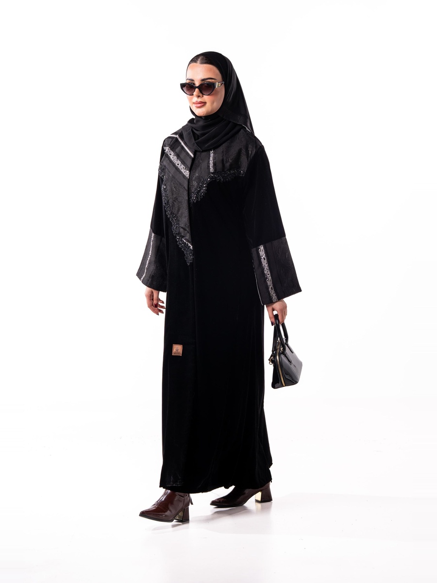 Floral Embroidered Abaya with Hijab
