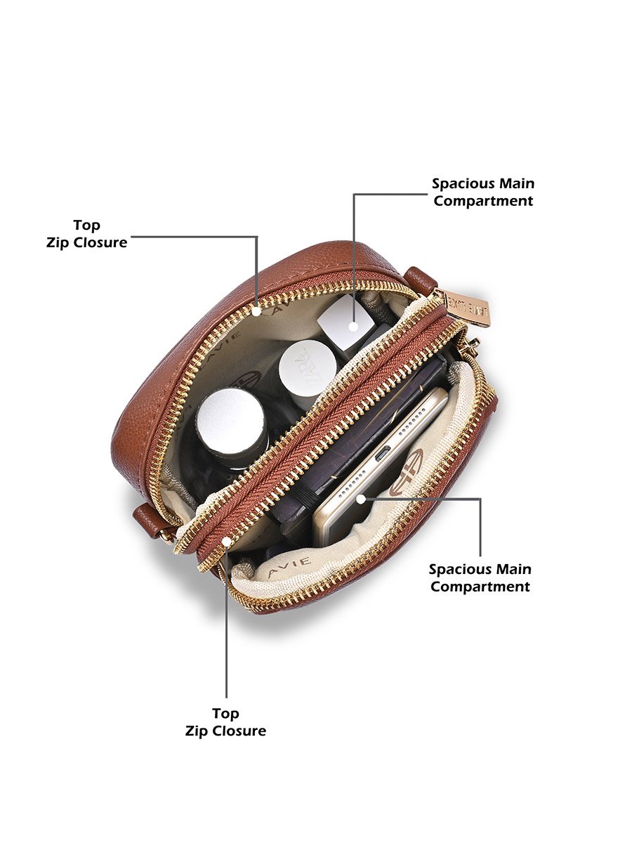 Mobile25 Vertical 3-Compartment Sling Bag