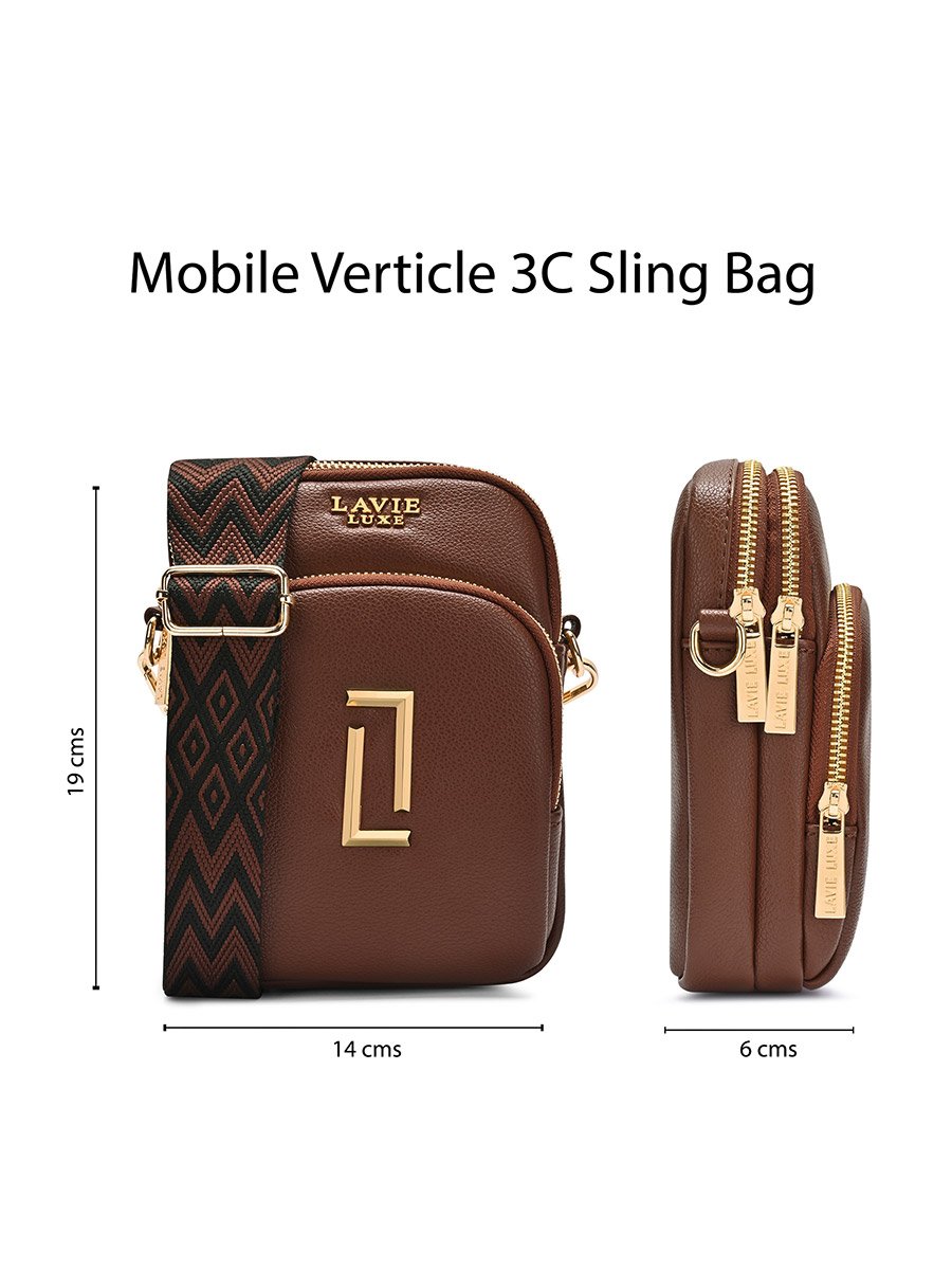 Mobile25 Vertical 3-Compartment Sling Bag