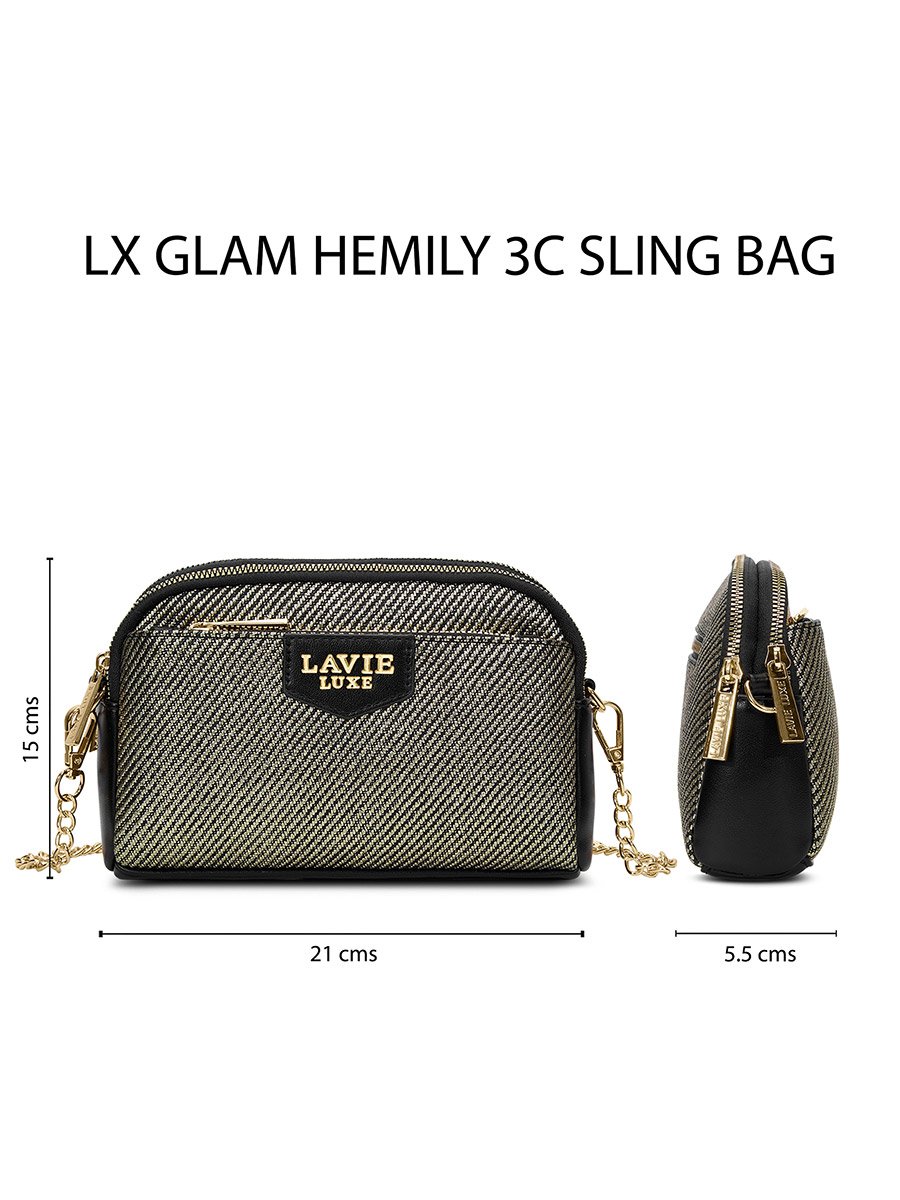 Glam Hemily 3-Compartment Crossbody Bag