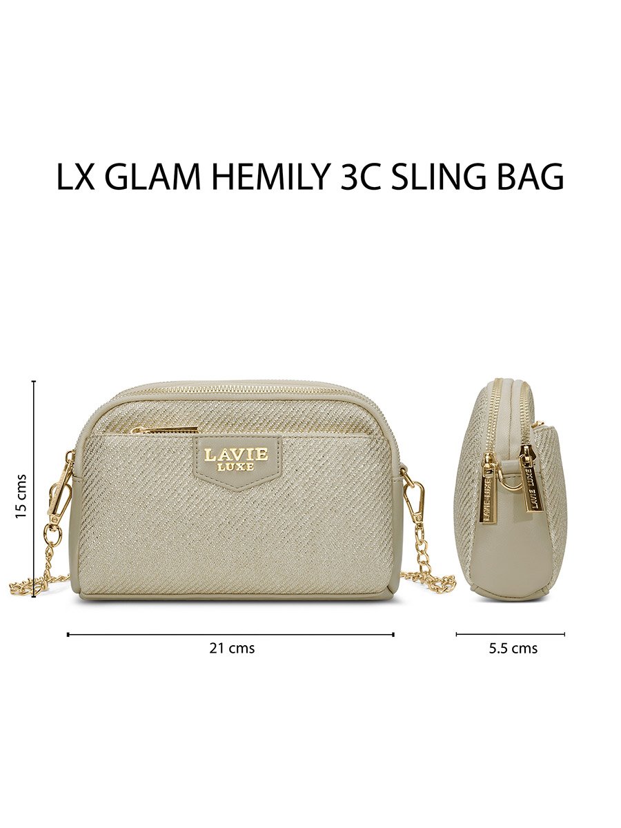 Glam Lizzy 3-Compartment Sling Bag