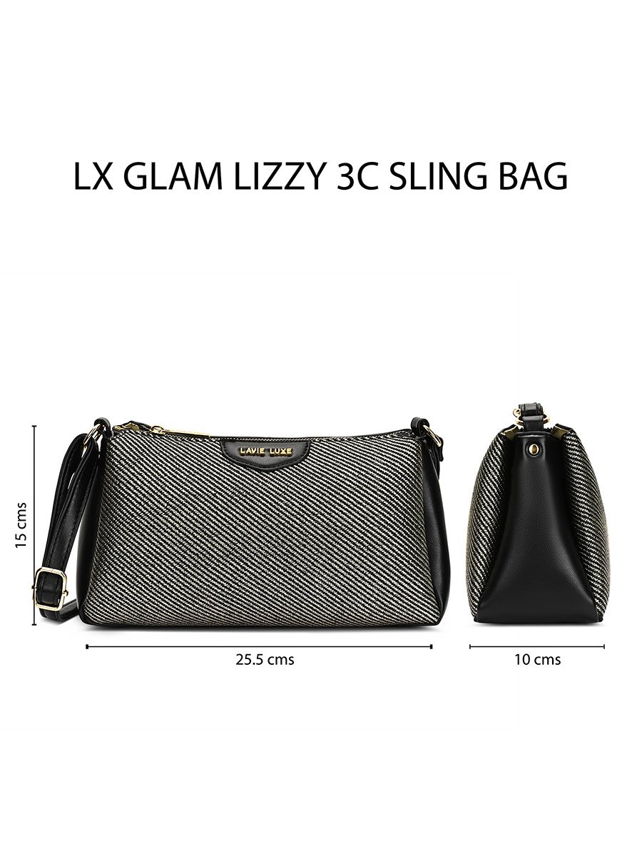 Glam Lizzy 3-Compartment Sling Bag