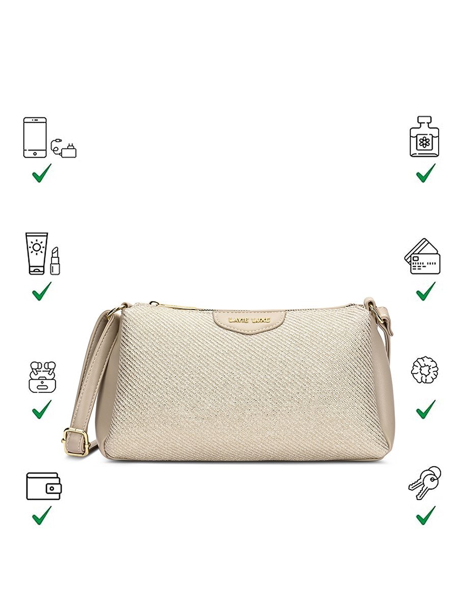 Glam Lizzy 3-Compartment Sling Bag