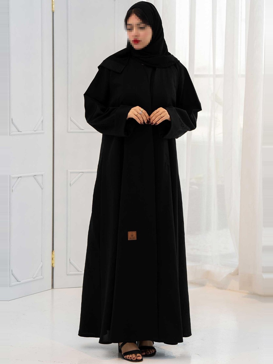 عباية كلوش جاكار مع حجاب