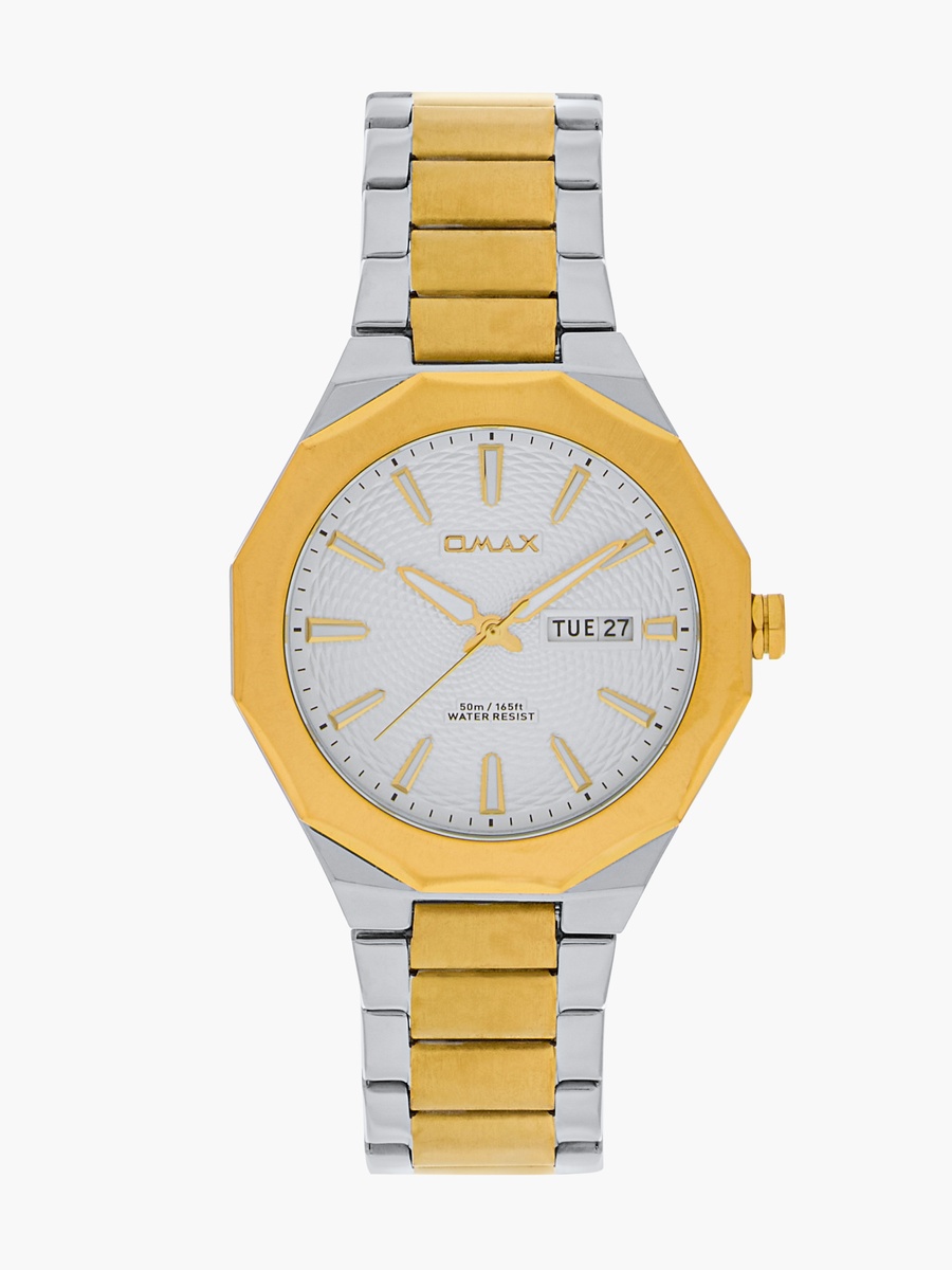 Men Gold and Silver Analog Wrist Watch 00BFD001N008