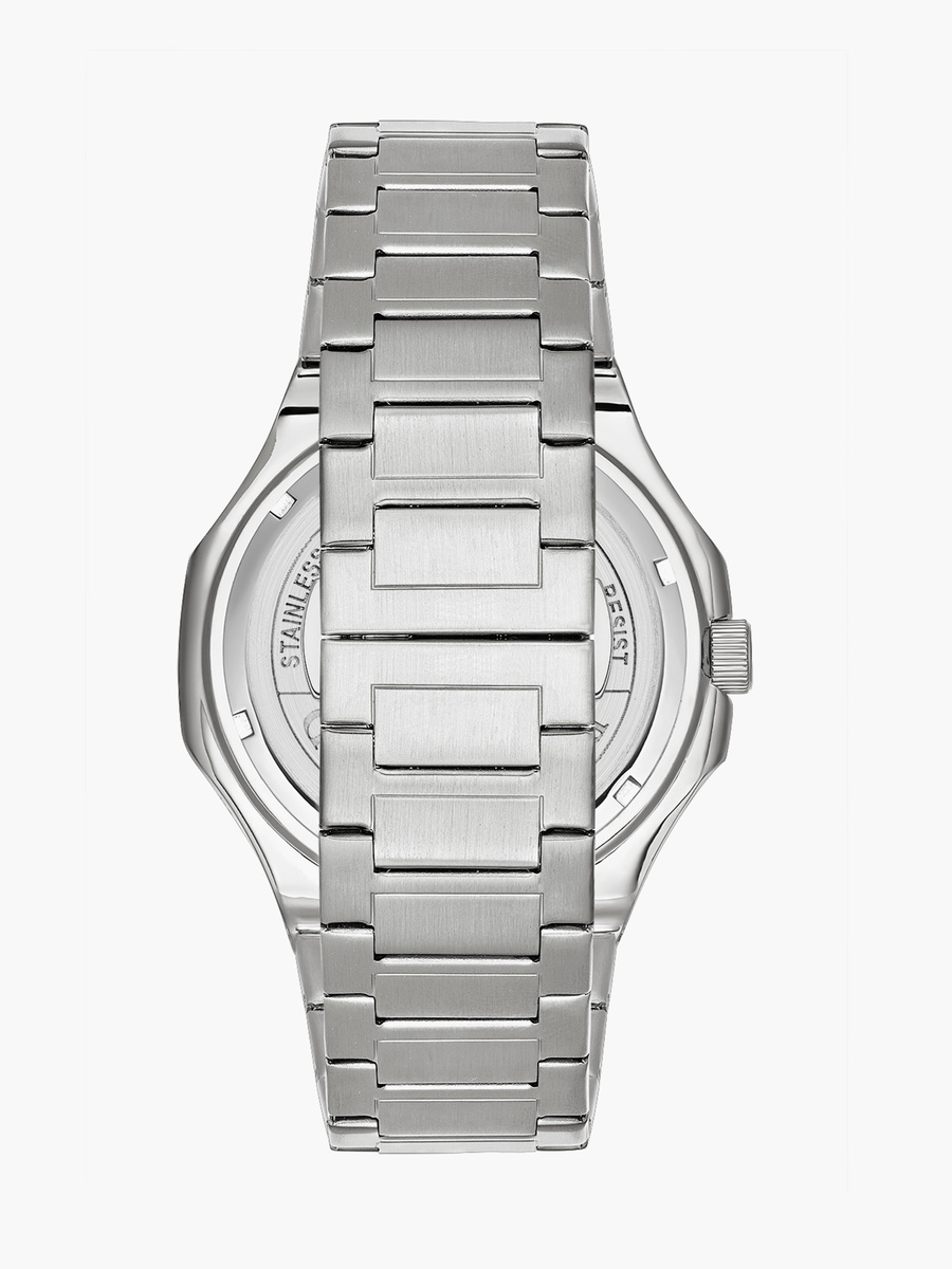 Men 42MM Silver Analog Metal Strap Watch 00BFD003V004