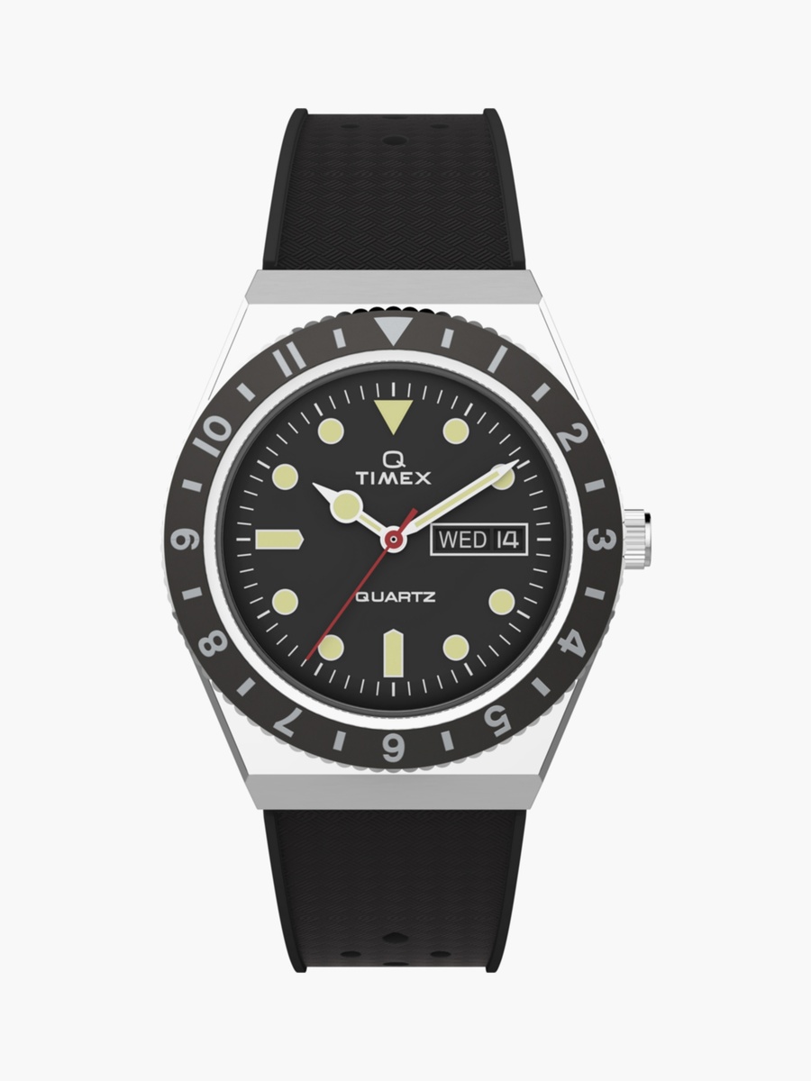 Men 38 MM Black Analog Silicone Watch TW2V32000