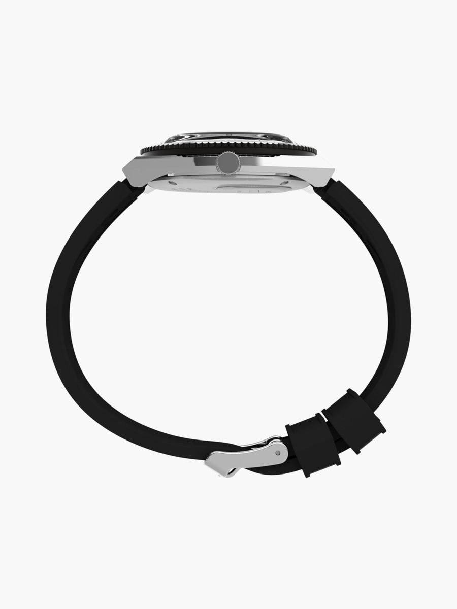 Men 38 MM Black Analog Silicone Watch TW2V32000