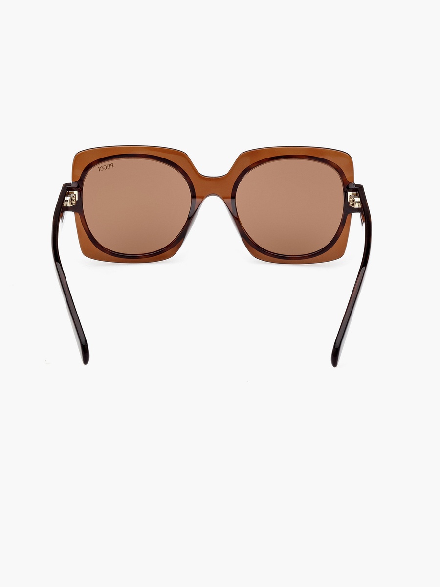 55MM Brown Oval Sunglasses EP019956E55