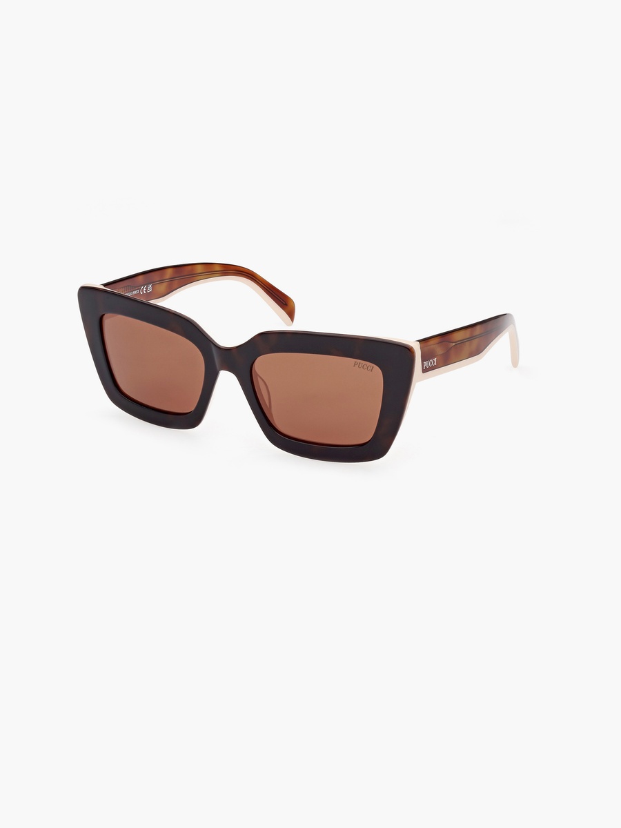54MM Brown Square Sunglasses EP020253E54