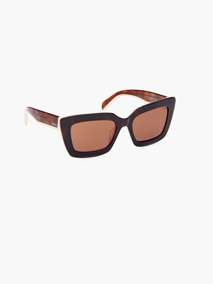 54MM Brown Square Sunglasses EP020253E54