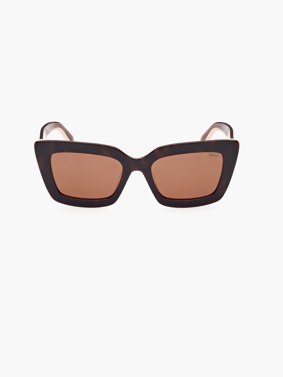 54MM Brown Square Sunglasses EP020253E54