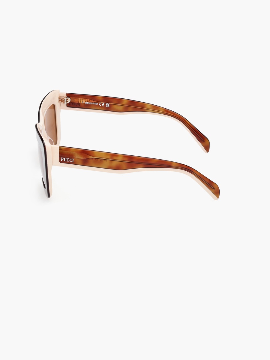 54MM Brown Square Sunglasses EP020253E54