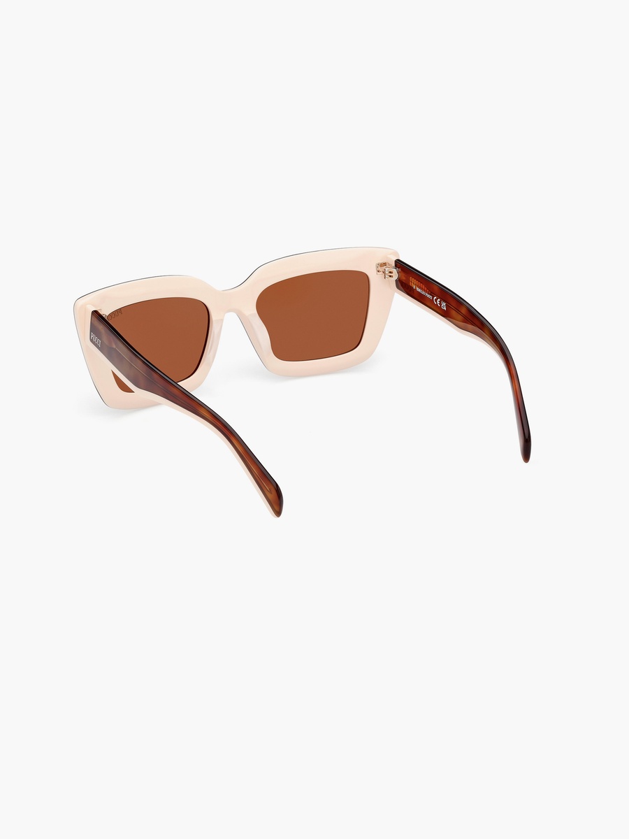 54MM Brown Square Sunglasses EP020253E54