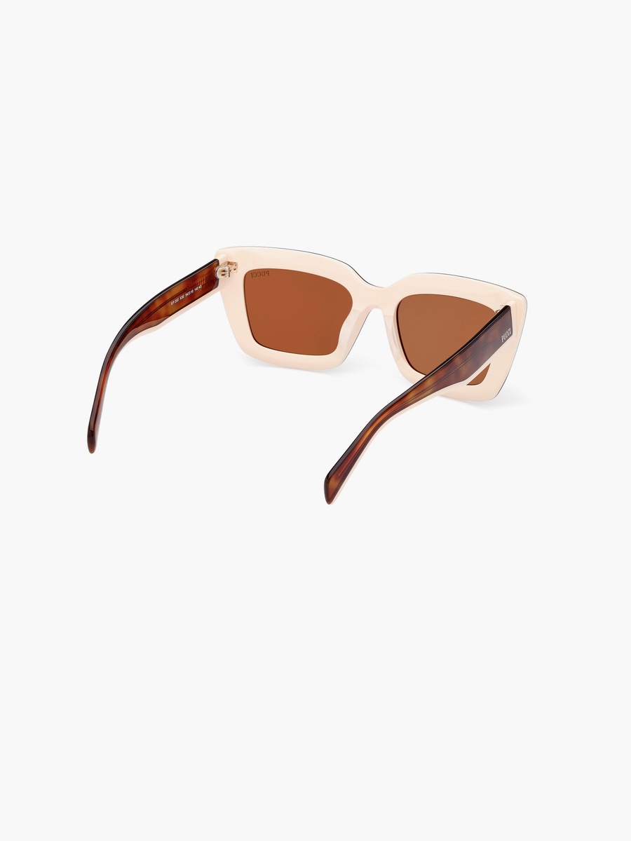 54MM Brown Square Sunglasses EP020253E54