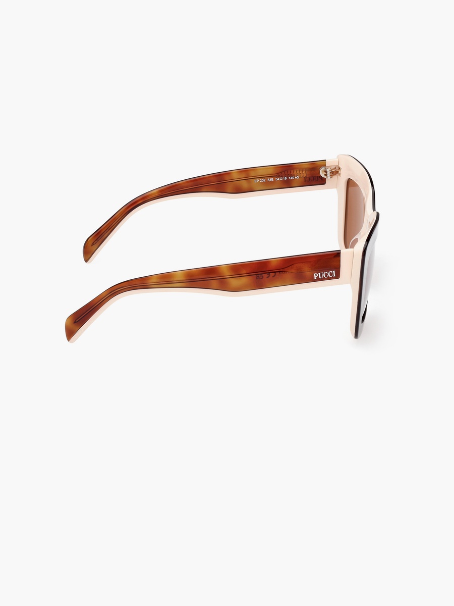 54MM Brown Square Sunglasses EP020253E54