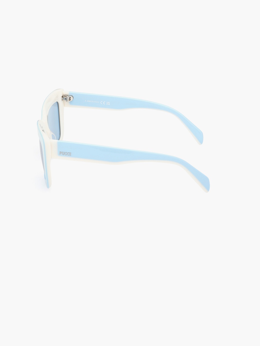 54MM Blue Square Sunglasses EP020284V54
