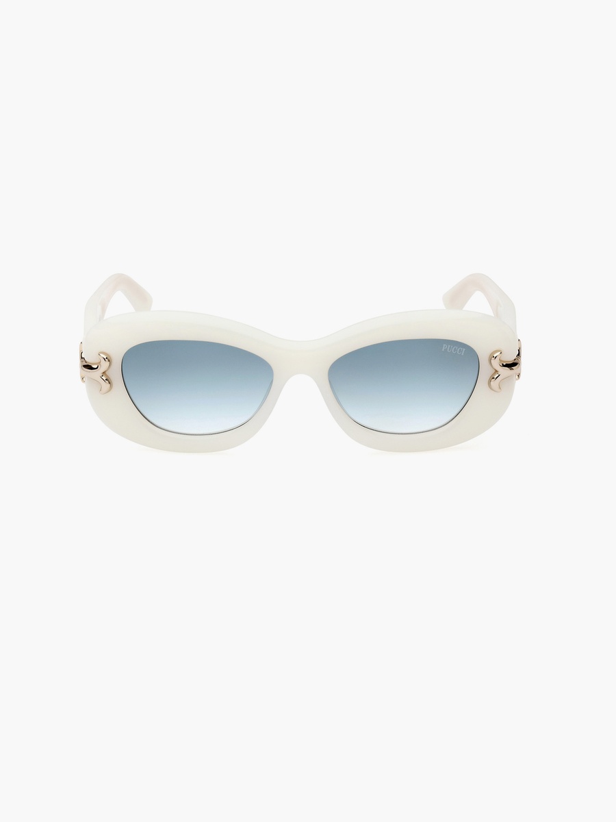 52MM Gradient Blue Rectangle Sunglasses EP021021W52