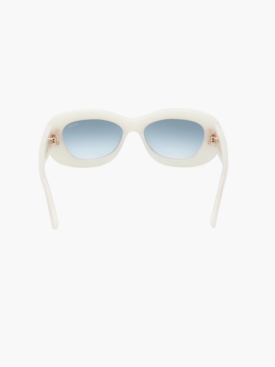 52MM Gradient Blue Rectangle Sunglasses EP021021W52