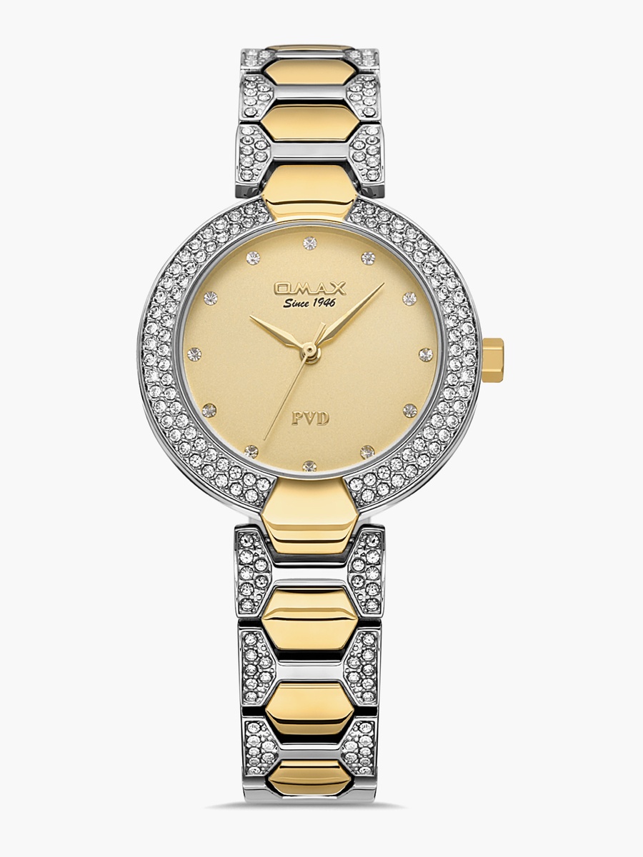 Women Silver and Gold Strap Analog Watch - 00JSS004N001