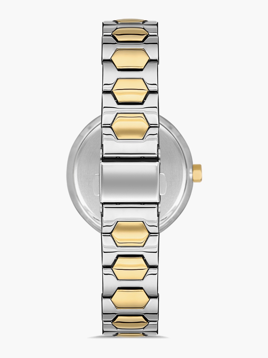 Women Silver and Gold Strap Analog Watch - 00JSS004N001