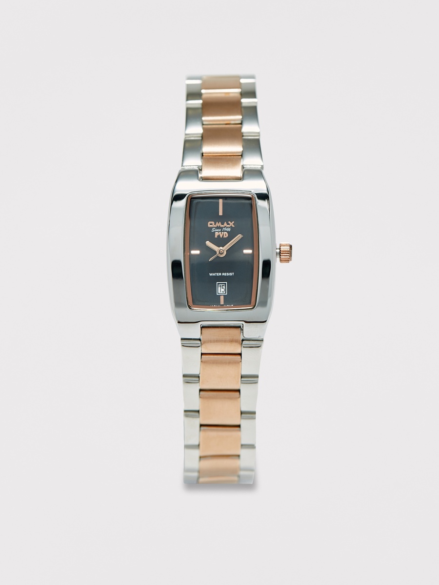 Women Silver and Gold Stainless Steel Strap Analog Wristwatch - 00CFD024N012