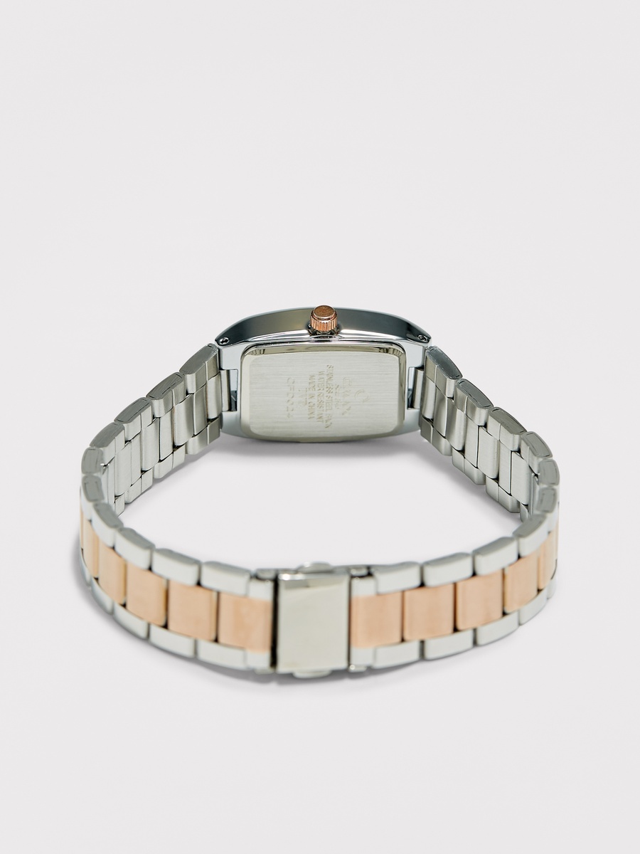Women Silver and Gold Stainless Steel Strap Analog Wristwatch - 00CFD024N012