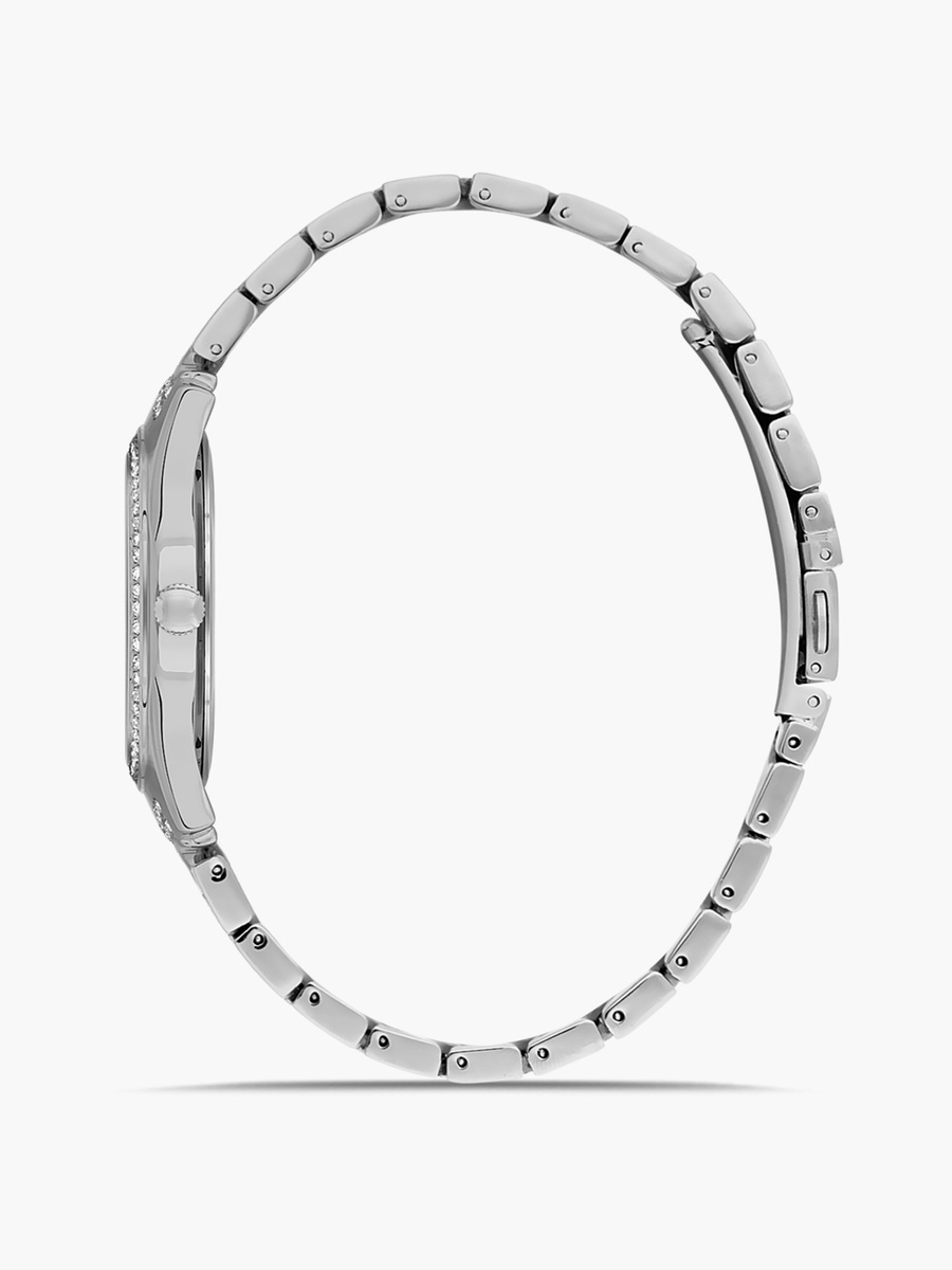Women Silver Analog Stainless Steel Strap Watch 00JSS024I002 36 MM