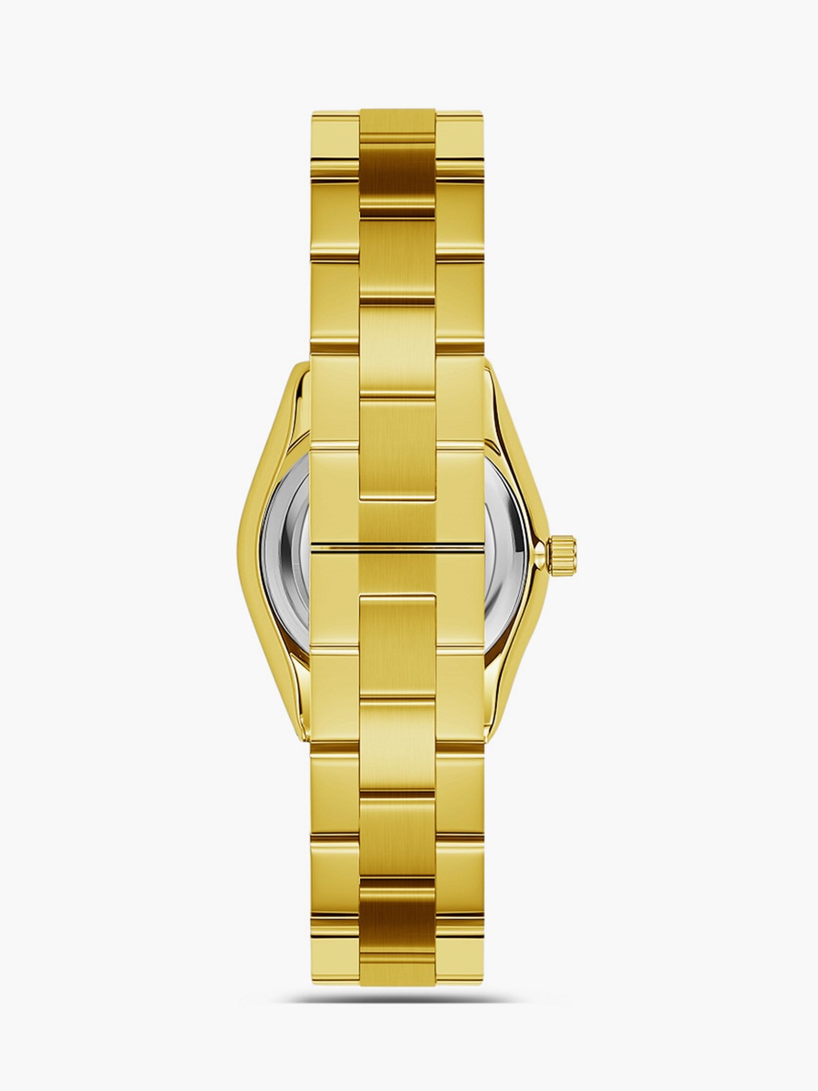 Women 28MM Gold Analog Metal Strap Watch SQ-BS008G21I