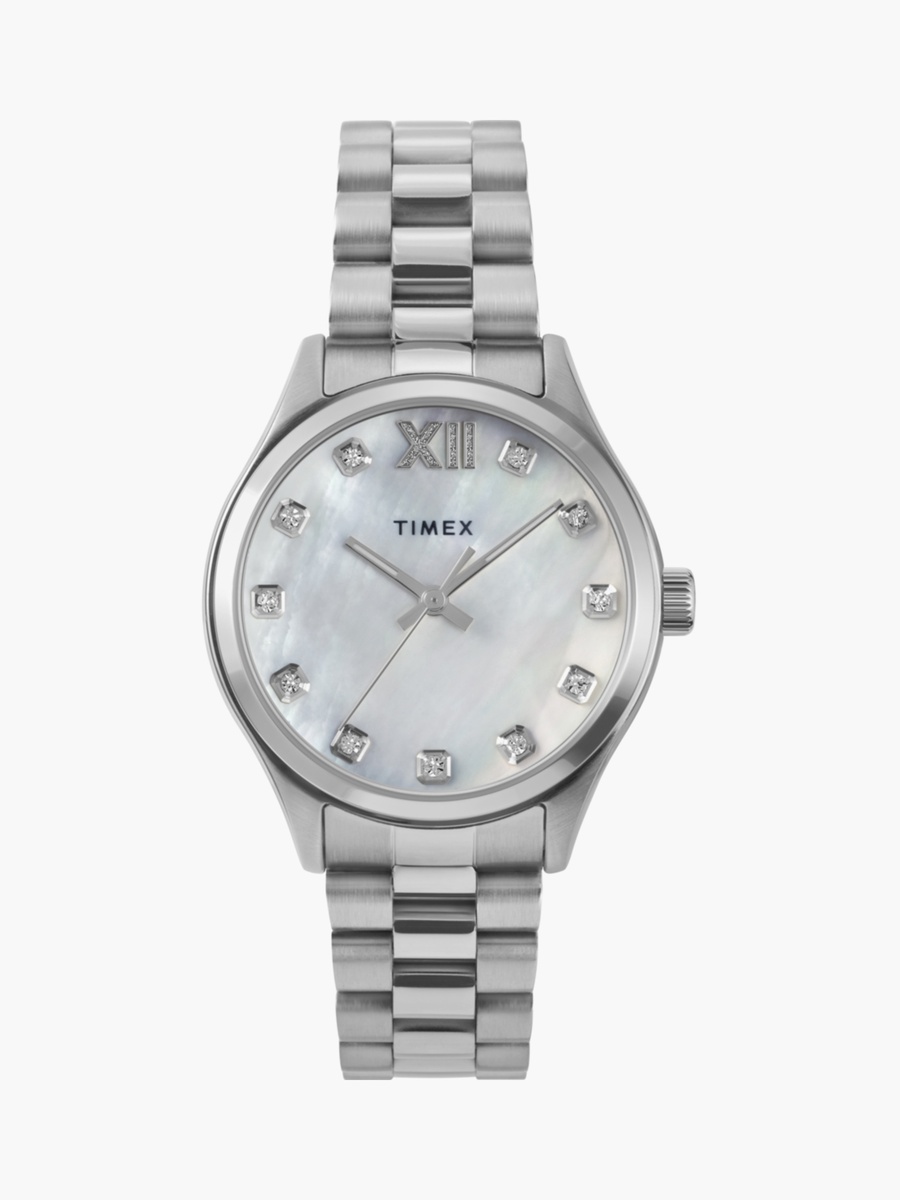 Women 34 MM Silver Analog Stainless Steel Watch TW2W85300