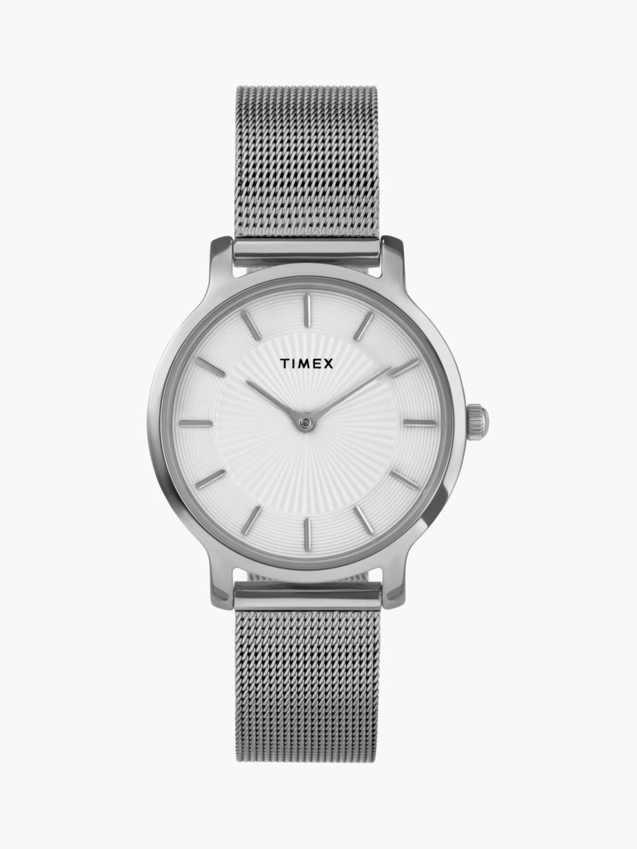 Women 34 MM Silver Analog Stainless Steel Watch TW2Y10200