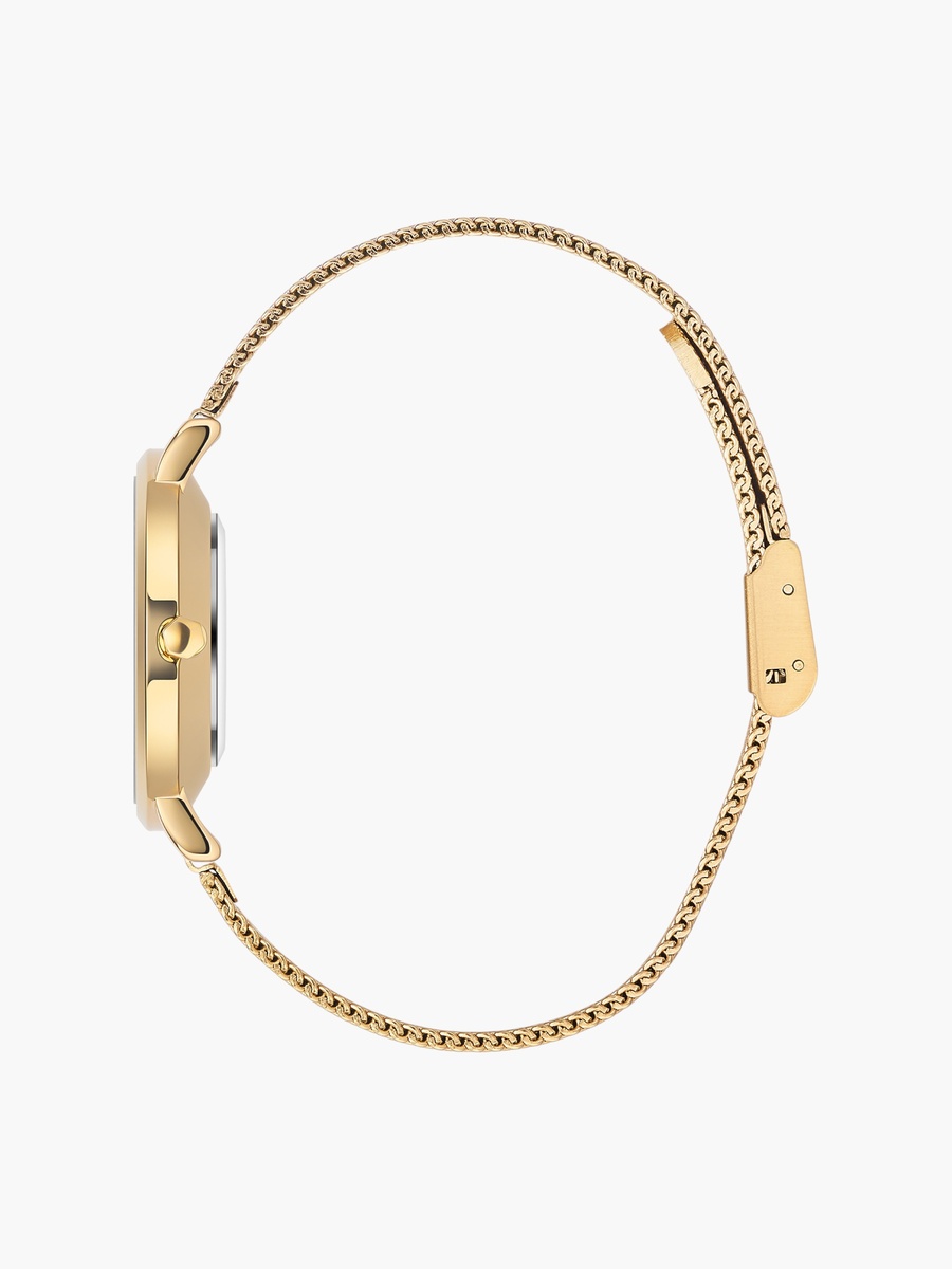 Women Gold Mesh Strap Watch
