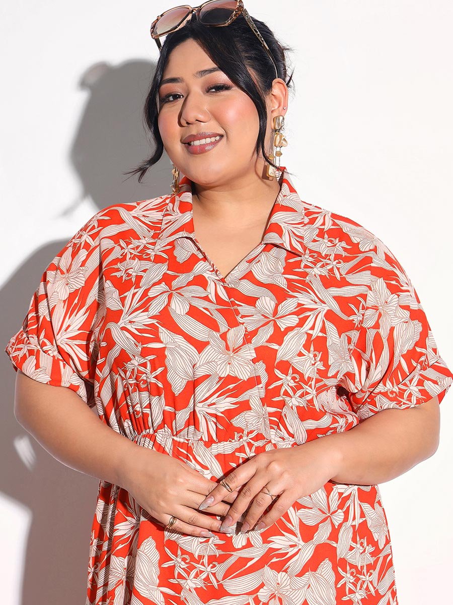 Plus Size Floral Tiered Maxi Dress
