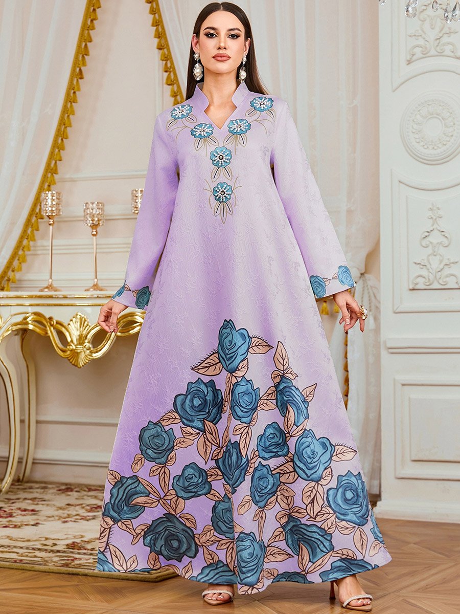 جلابية مزينة بطبعة أزهار