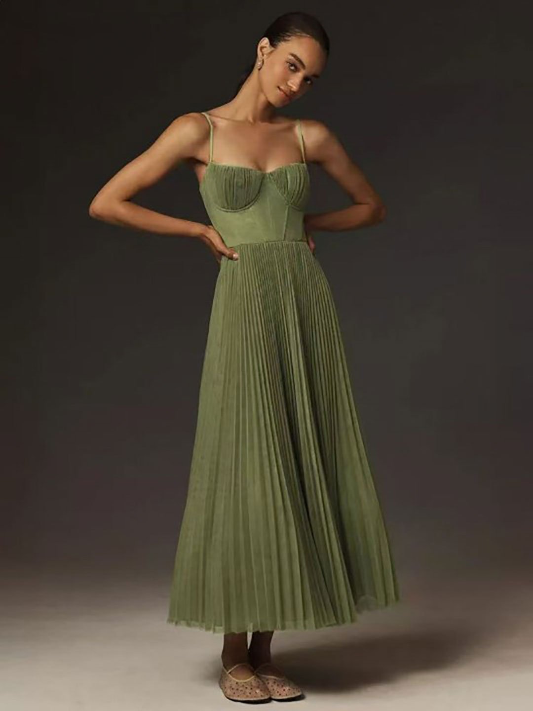 strapless open back dress Black Pleated Maxi Dress