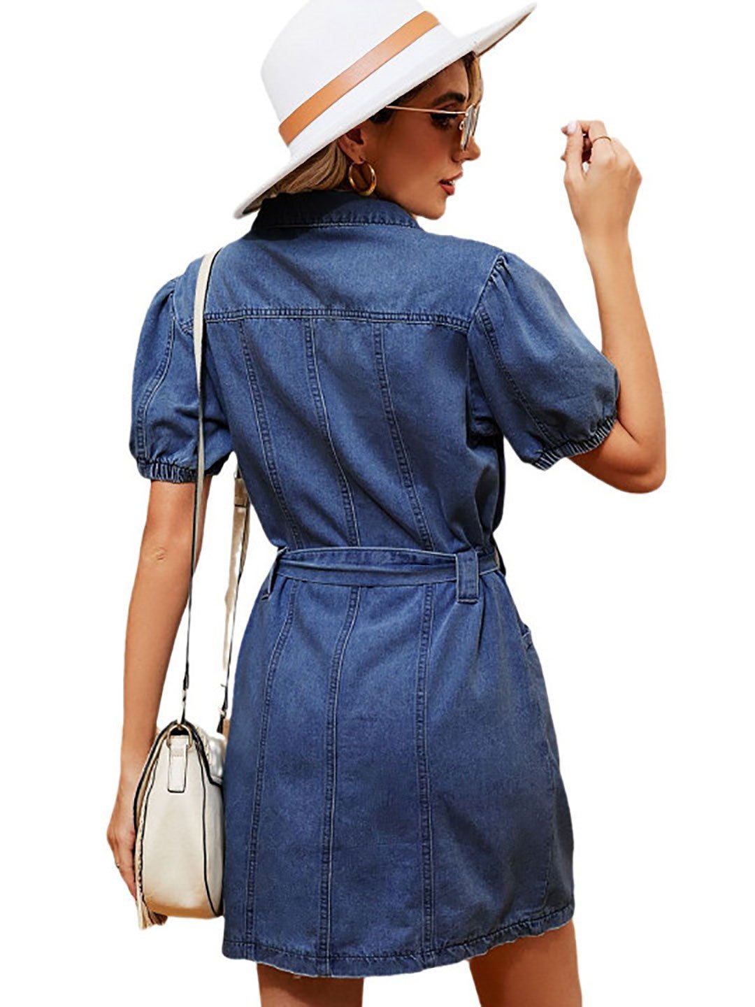 Blue Denim Shirt Mini Dress