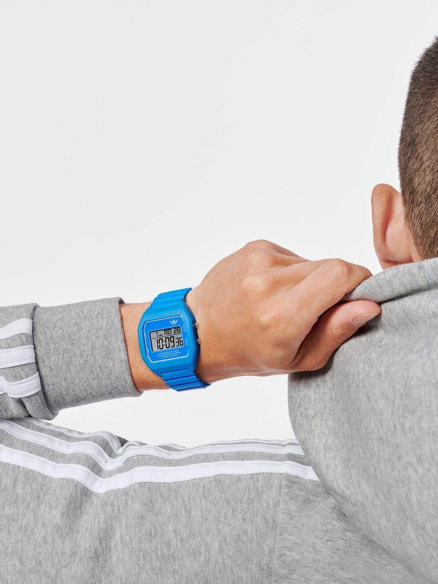 Blue Digital Silicone Strap Watch AOST23559 38 MM