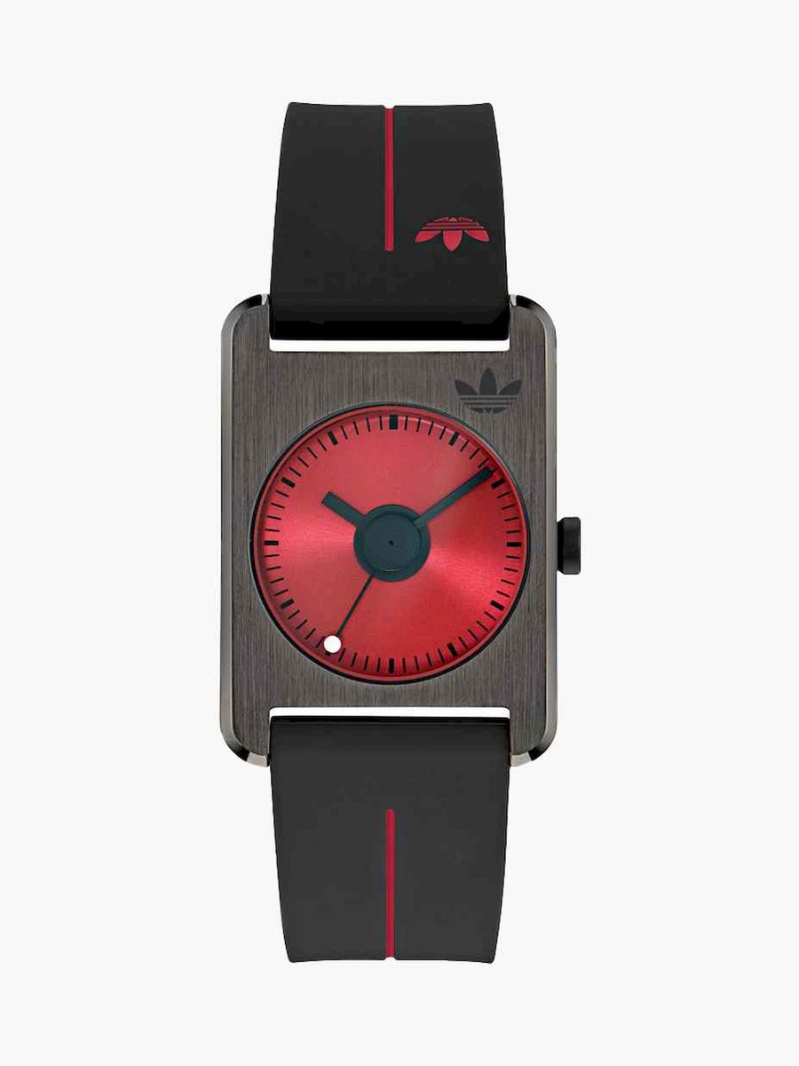 Black Analog Silicone Strap Watch AOST24545