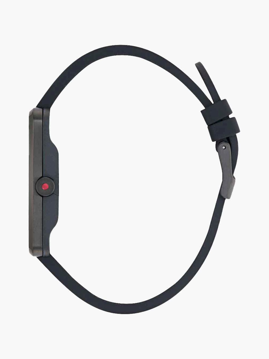 Black Analog Silicone Strap Watch AOST24545