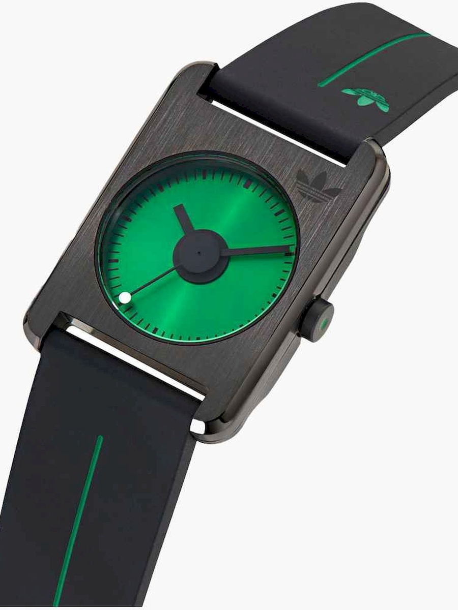 Black Analog Silicone Strap Watch AOST24546