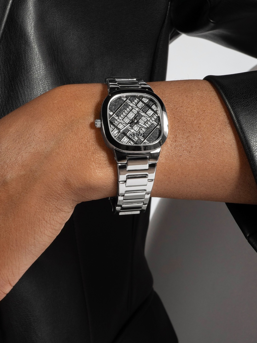 ساعة يد أنالوج بحزام ستانلس ستيل 32 مم