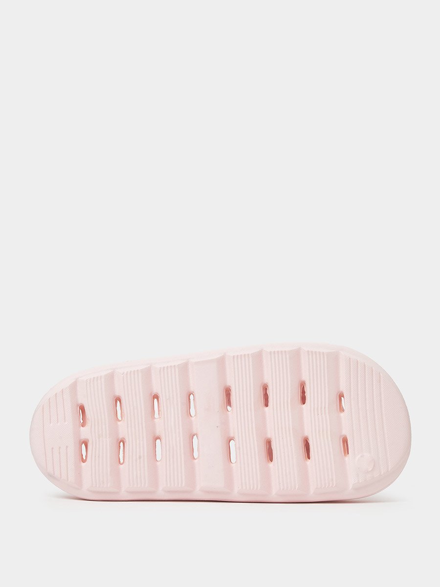 Pink Solid Comfort Slides