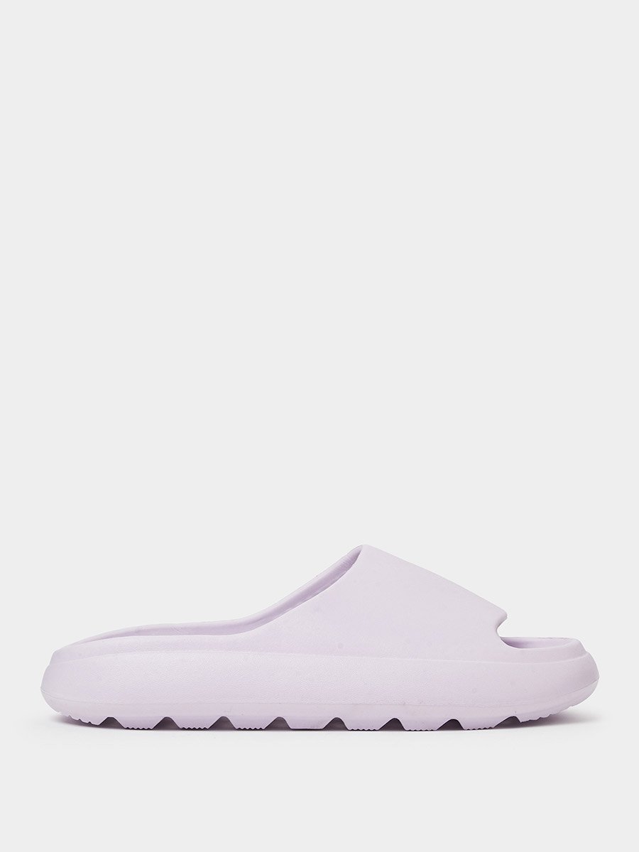 Purple Solid Comfort Slides