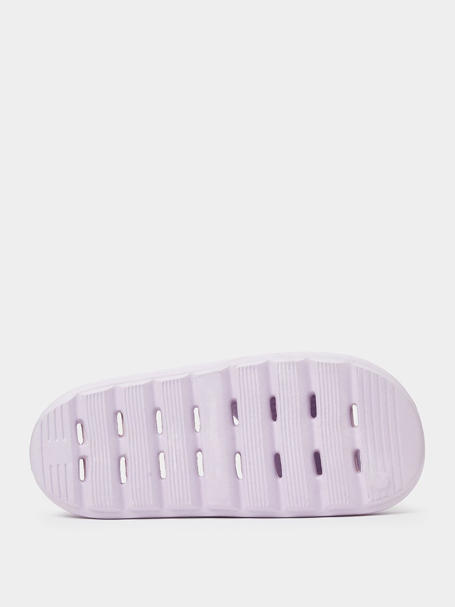 Purple Solid Comfort Slides