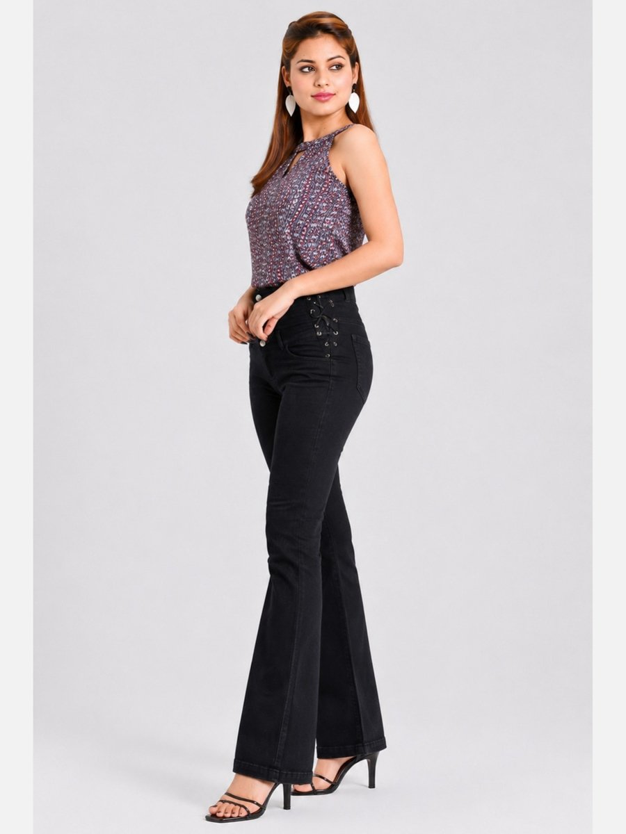 Mutli-Color Halter Neck Poly Georgette Top