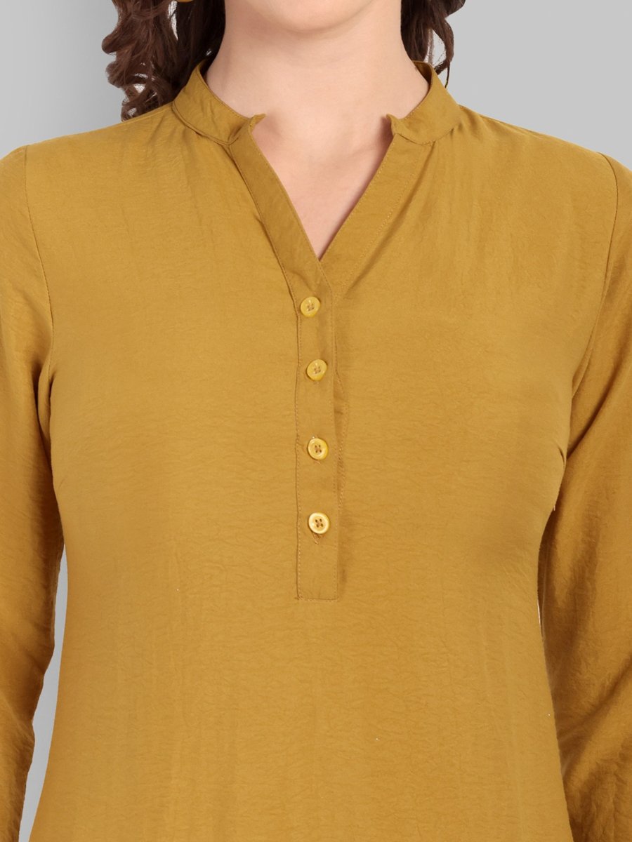 Mustard Long Sleeve Maxi Dress