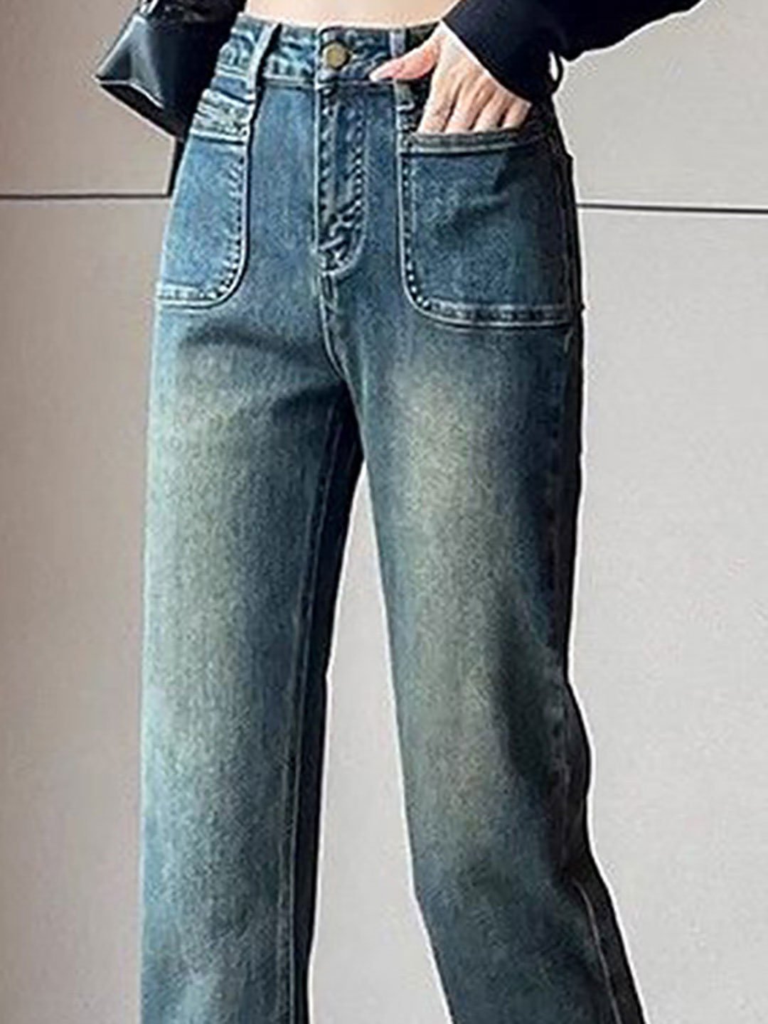 Blue Slim Fit High Rise Low Fade Stretchable Jeans
