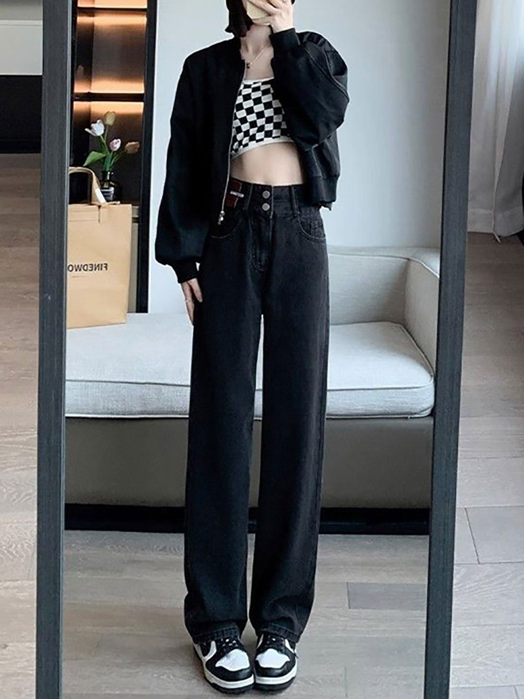 Black High Rise Jeans