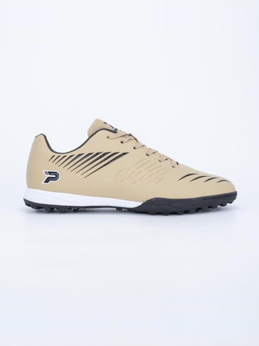 Brown Striped Lace Up Turf Shoes