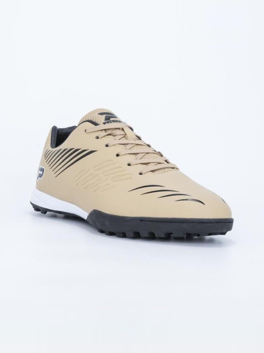 Brown Striped Lace Up Turf Shoes